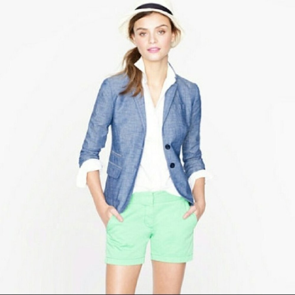 J.Crew 5" Chino Short in Mint Daiquiri Ice-Size 4